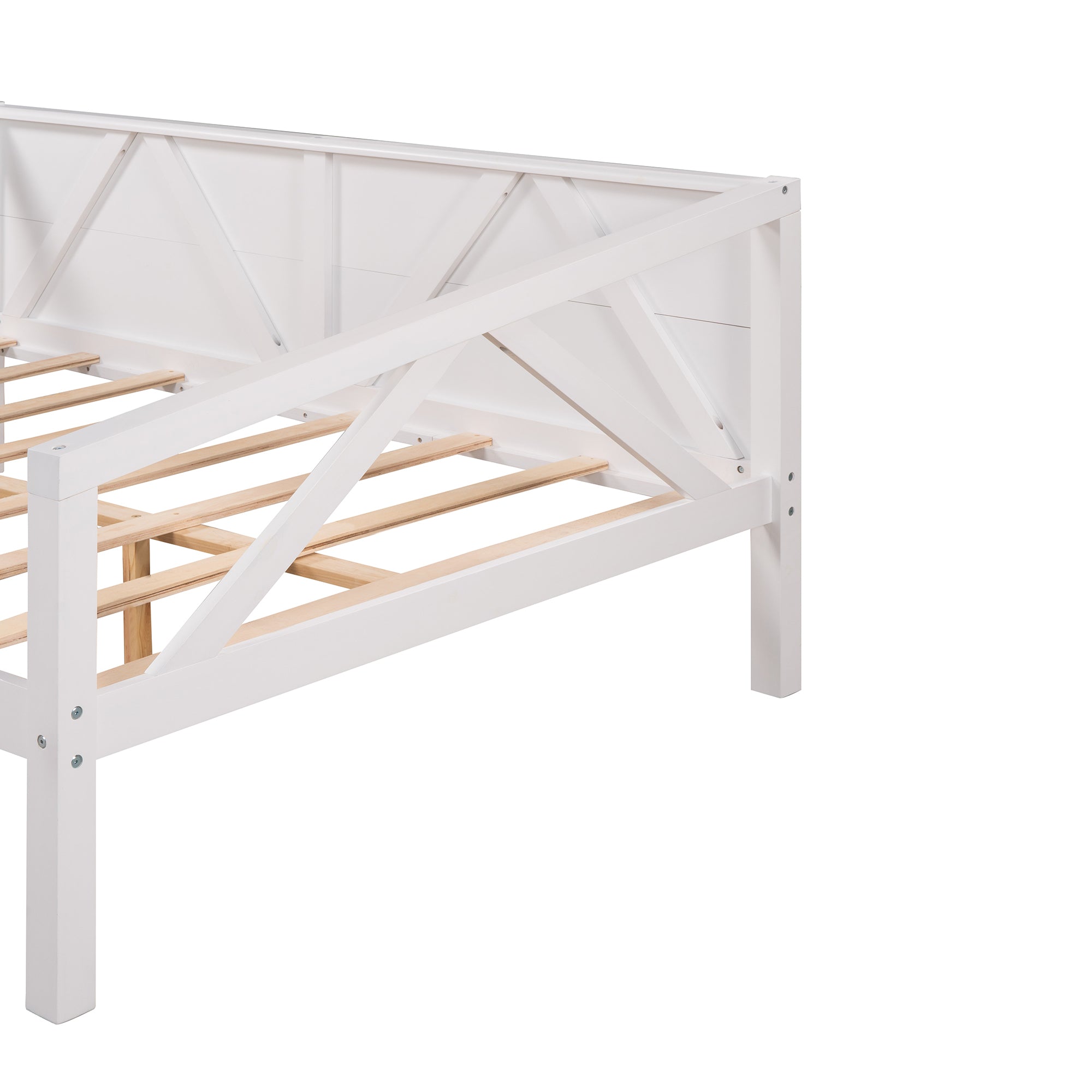 Full size Daybed, Wood Slat Support, White