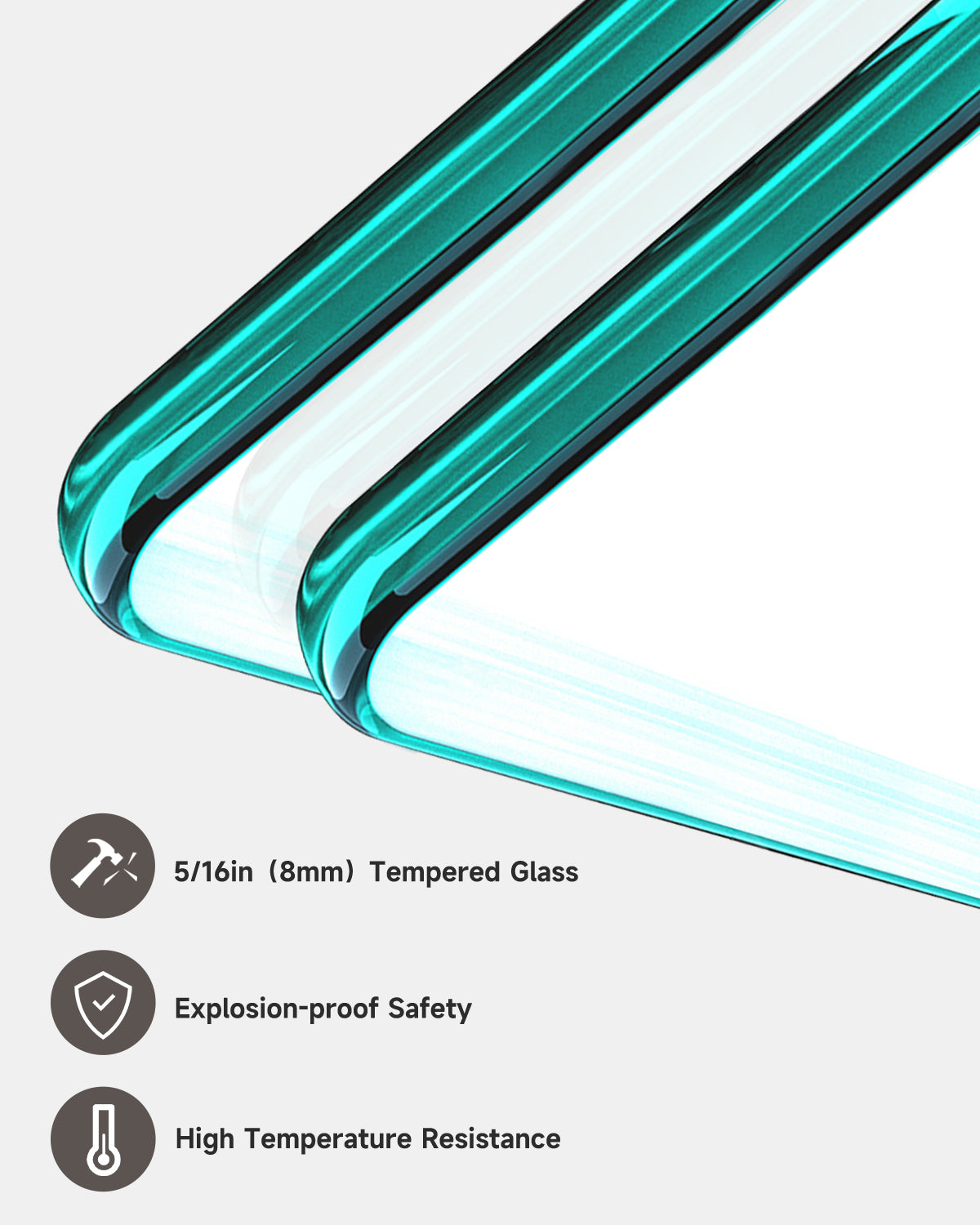 Frameless Shower Doors 60" W x 76"H with 5/16"(8mm) Clear Tempered Glass,  304 Nickel Brushed Stainless Steel Large Roller, Nickel Nrushed Metal Water Bar Left-Right Invertibility