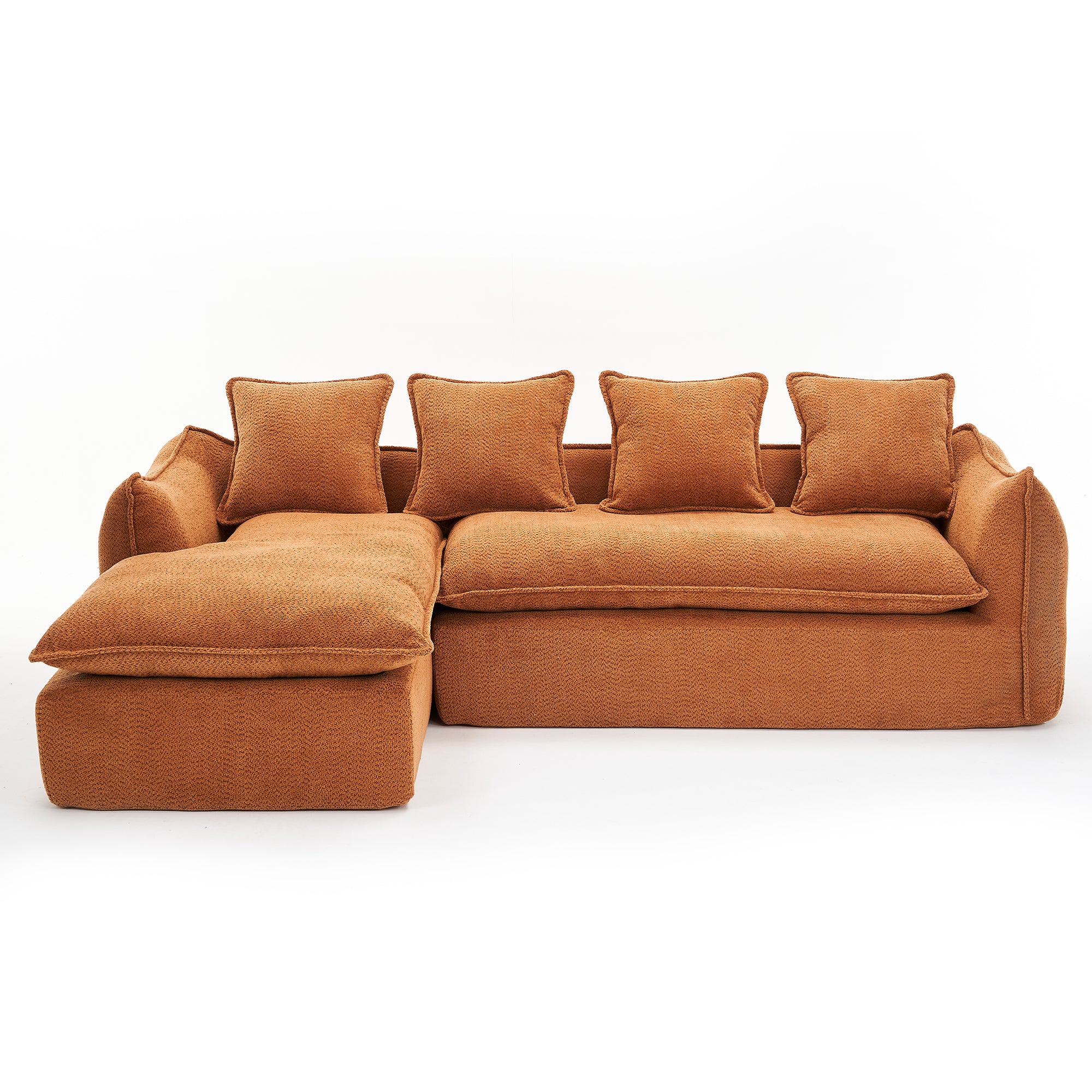 VIDEO provided  Sofa Deep Seat Sofa 3 Seater for Living Room Oversized Comfy Sofa L-Shape Sofa Couch with Chaise Home Furniture Sleeper Sectional Sofa for Apartment, Office Left Hand Facing