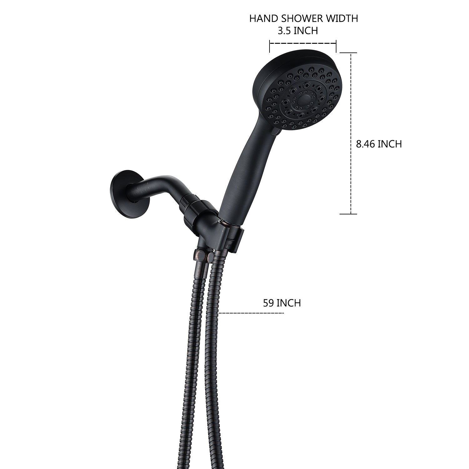 Handheld Shower Head with Hose High Pressure Shower Heads, Oil Rubbed Bronze