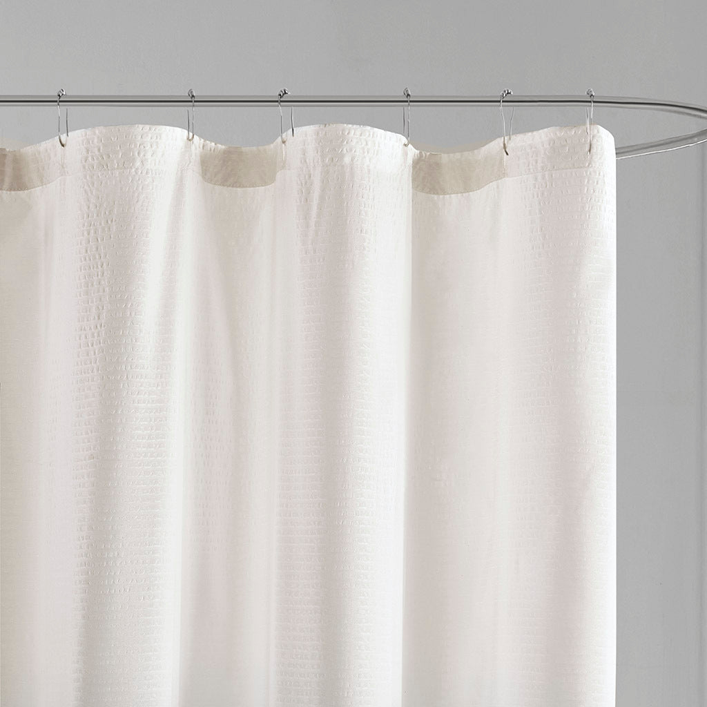 Ombre Printed Seersucker Shower Curtain