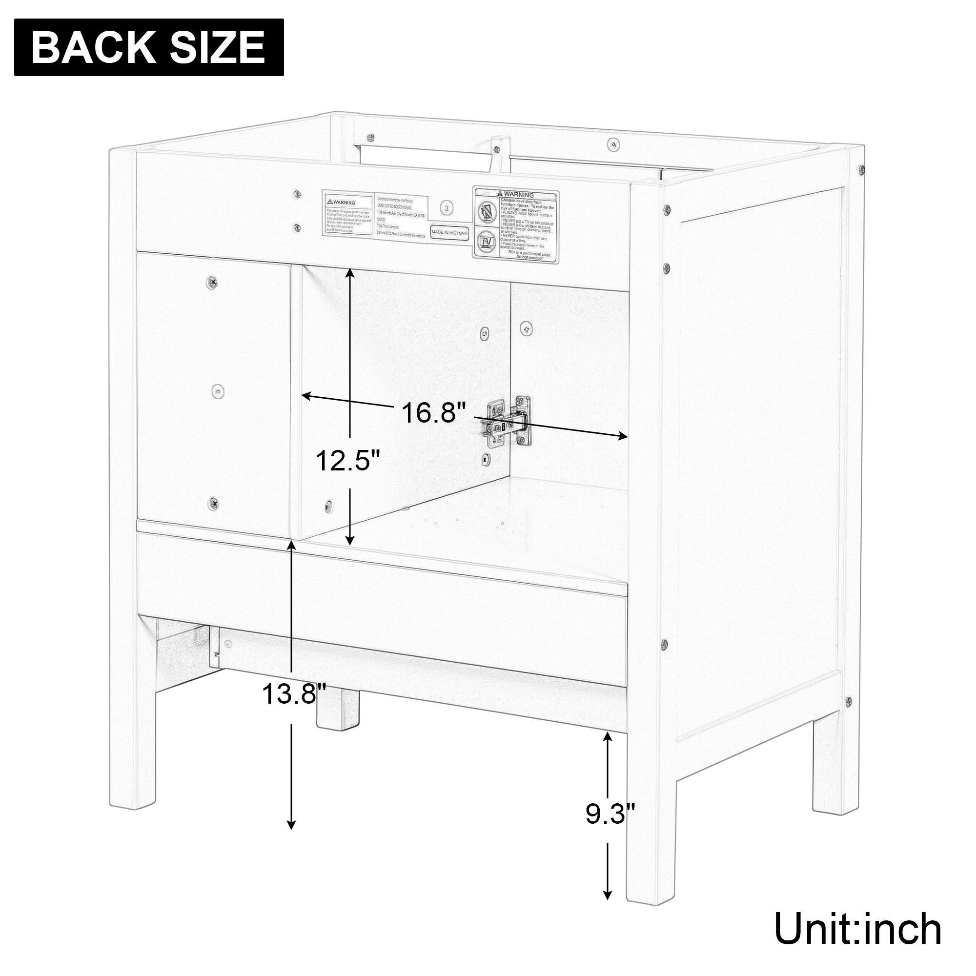 [VIDEO] 30" Bathroom Vanity with Sink, Bathroom Storage Cabinet with Doors and Drawers, Solid Wood Frame, Ceramic Sink, Brown (OLD SKU: JL000002AAD)