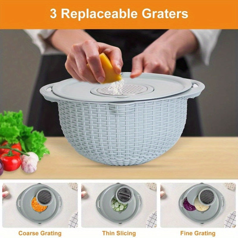 Strainer Mixing Bowl Stainless Steel Fruit Vegetable Washing Basket Drainer with Lid