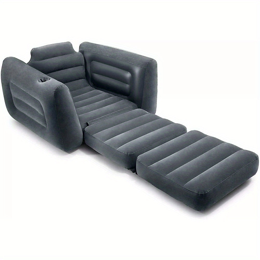 Intex Pull-Out Inflatable Chair Bed - Twin Size, 46x88x26, Versatile & Comfortable