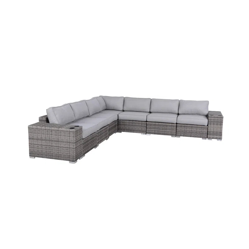 Minnesota 9-Piece Sectional Sofa Set with Cushions - Fully Assembled