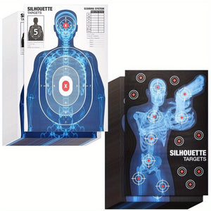 50-Pack Human Silhouette Large Paper Shooting Range Targets, 25x38 in