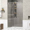 46-48 x 76 in Sliding Shower Door - 46-48 x 76 in / Brushed Nickel / Without Soft-Close view 1