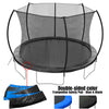 12FT Trampoline (Double-side color pad) ,  Trampoline for Kids and Adults with Enclosure Net and Ladder,Curved fence pole