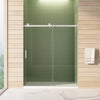 56"-60"W x 70"H Frameless Shower Door, Sliding Shower Door, with Premium 5/16"(8mm) Thick Tempered Glass Shower Enclosure,Double Side Easy Clean Coat,Brushed Nickel Finished With Buffer