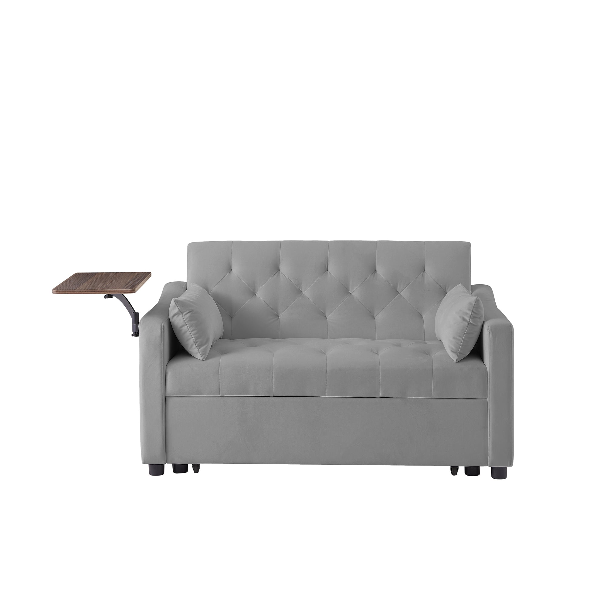 GREY VELVET SOFA BED