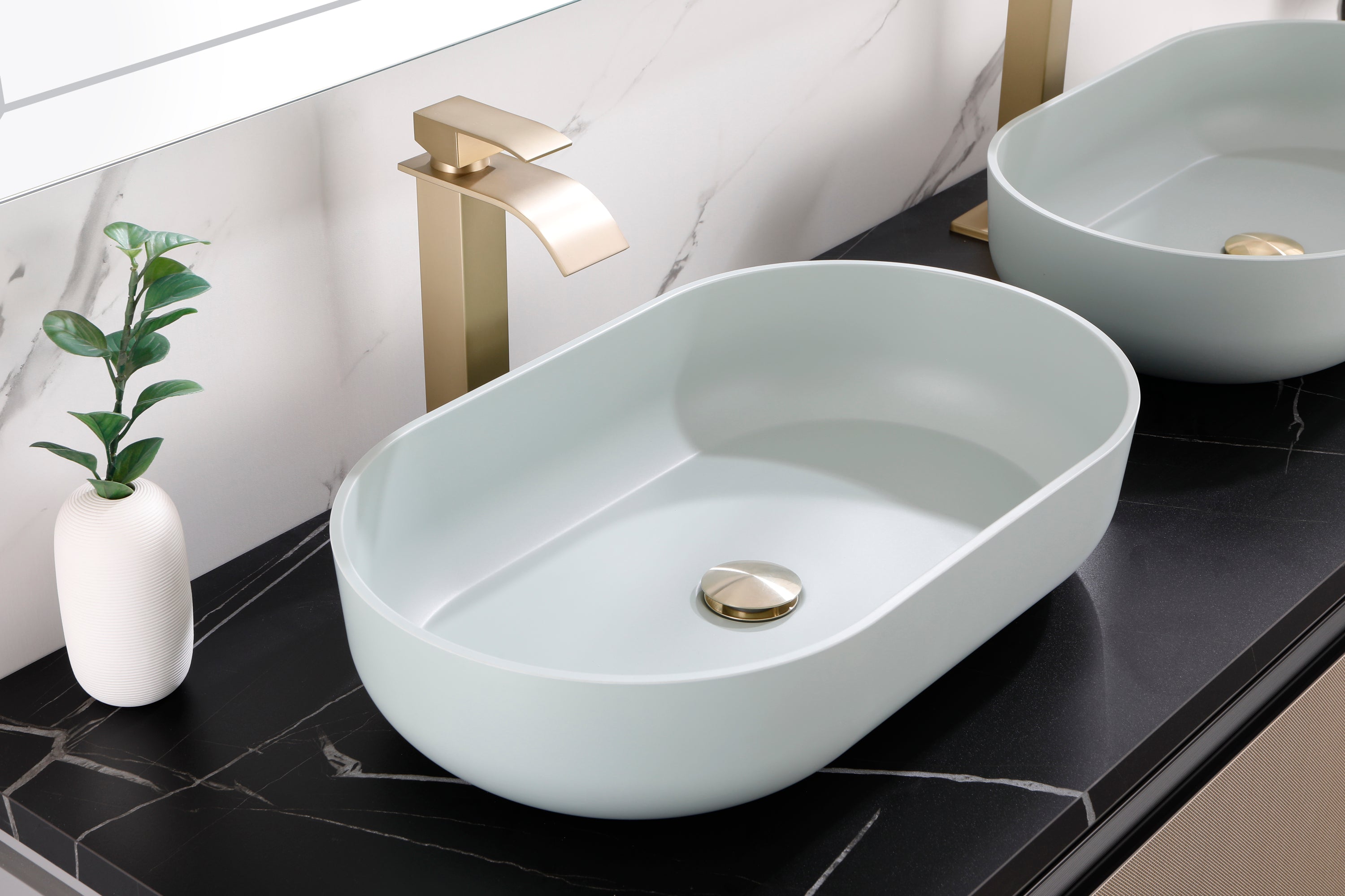 Modern Oval 24"x14"   Above  Bathroom Vessel Sink, Bathroom Sink for Lavatory Vanity Cabinet