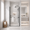 32-35 x 72 in Semi-Frameless Pivot Shower Door - 32-33.2 x 72 in / Matte Black view 1