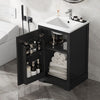 20" Bathroom Vanity with Sink, Bathroom Cabinet with Soft Closing Door, Storage Rack and Adjustable Shelve, Black