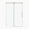 60 x 60 in Fixed and Sliding Round-Tube Shower Door - 60 x 60 in / Brushed Gold view 1