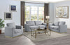 Valin Gray Linen 3 Pieces Living Room Set for Living Room, Meeting Room and Small Apartment