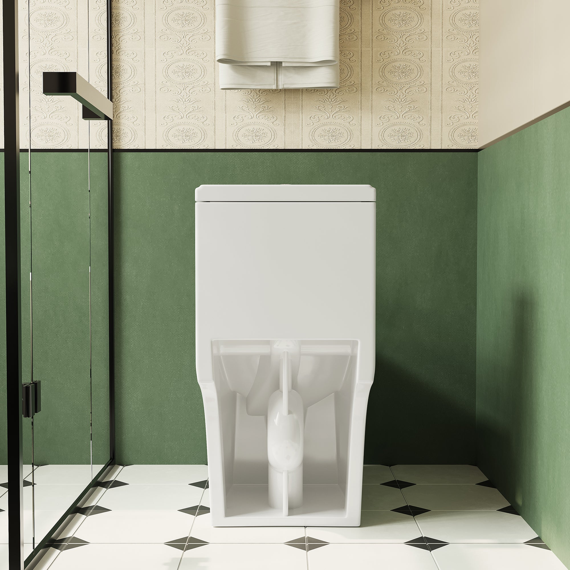 1.1/1.6 GPF Elongated Comfort Height Super Quite Flushing Floor Mounted One-Piece Toilet, CUPC Certified, WaterSense Cetified, Ceramic, White Color, Soft Close Seat