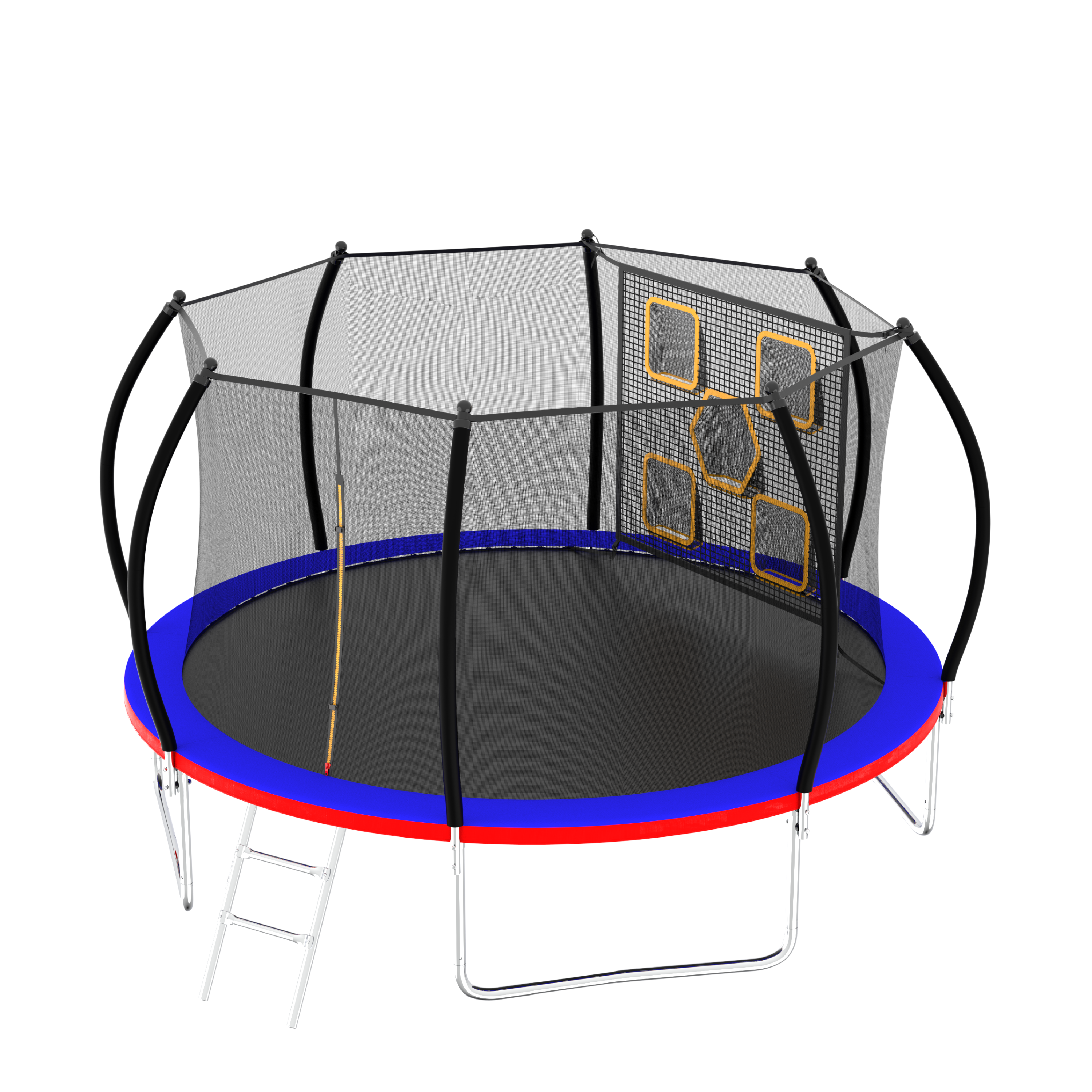 14FT Trampoline, Outdoor Trampolines for Kids and Adults, Recreational Trampoline with Enclosure Net & Ladder, Round Trampoline ASTM Approved