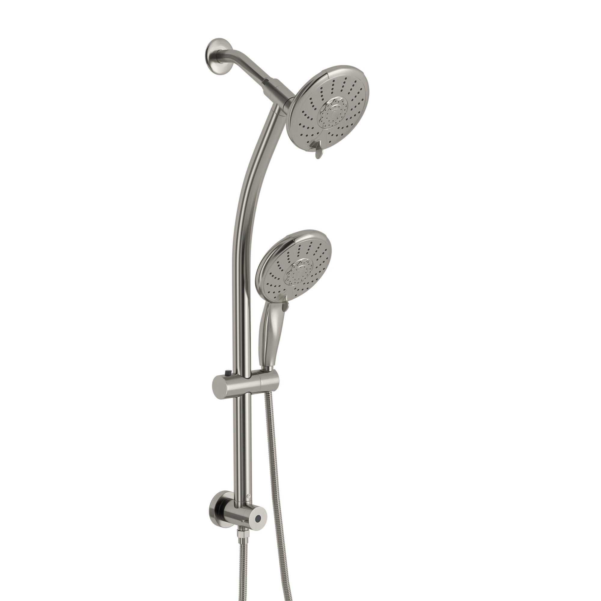 5" Multi Function Dual Shower Head, with Adjustable Slide Bar,Brushed Nickel