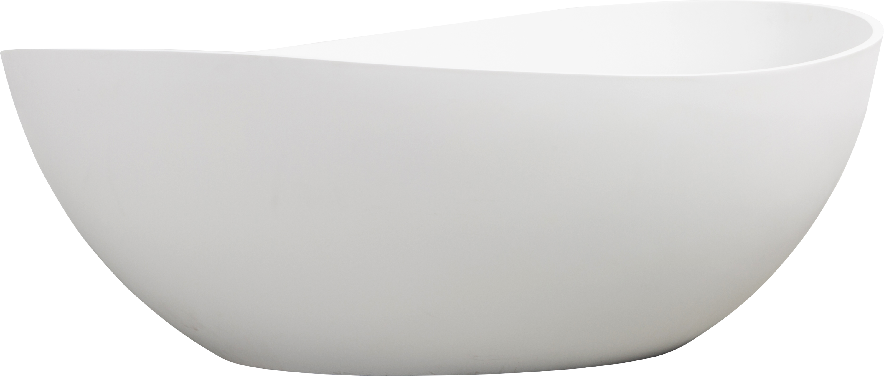 63" Freestanding Solid Surface Bathtub, Luxury Engineered Stone Resin Freestanding Soaking Bathtub with Overflow and Pop-up Drain for Contemporary Bathroom, Matte White 24S05-63MW