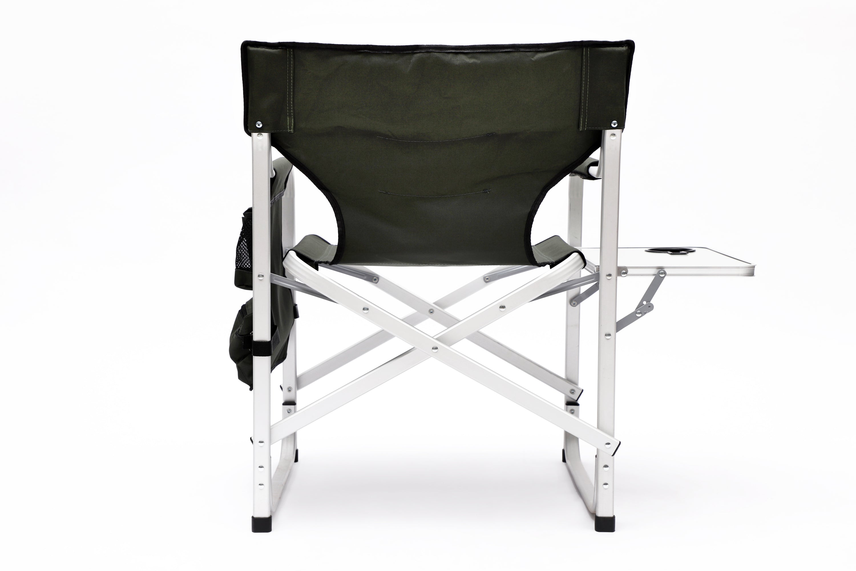 1-piece Padded Folding Outdoor Chair with Side Table and Storage Pockets,Lightweight Oversized Directors Chair for indoor, Outdoor Camping, Picnics and Fishing,Green