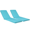 2PCS Set Outdoor Lounge Chair Cushion Replacement Patio Funiture Seat Cushion Chaise Lounge Cushion-SKY BLUE