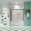 60"W x 58"H Bathtub shower door, sliding door, with 5/16" tempered glass and Matted black finish 6058