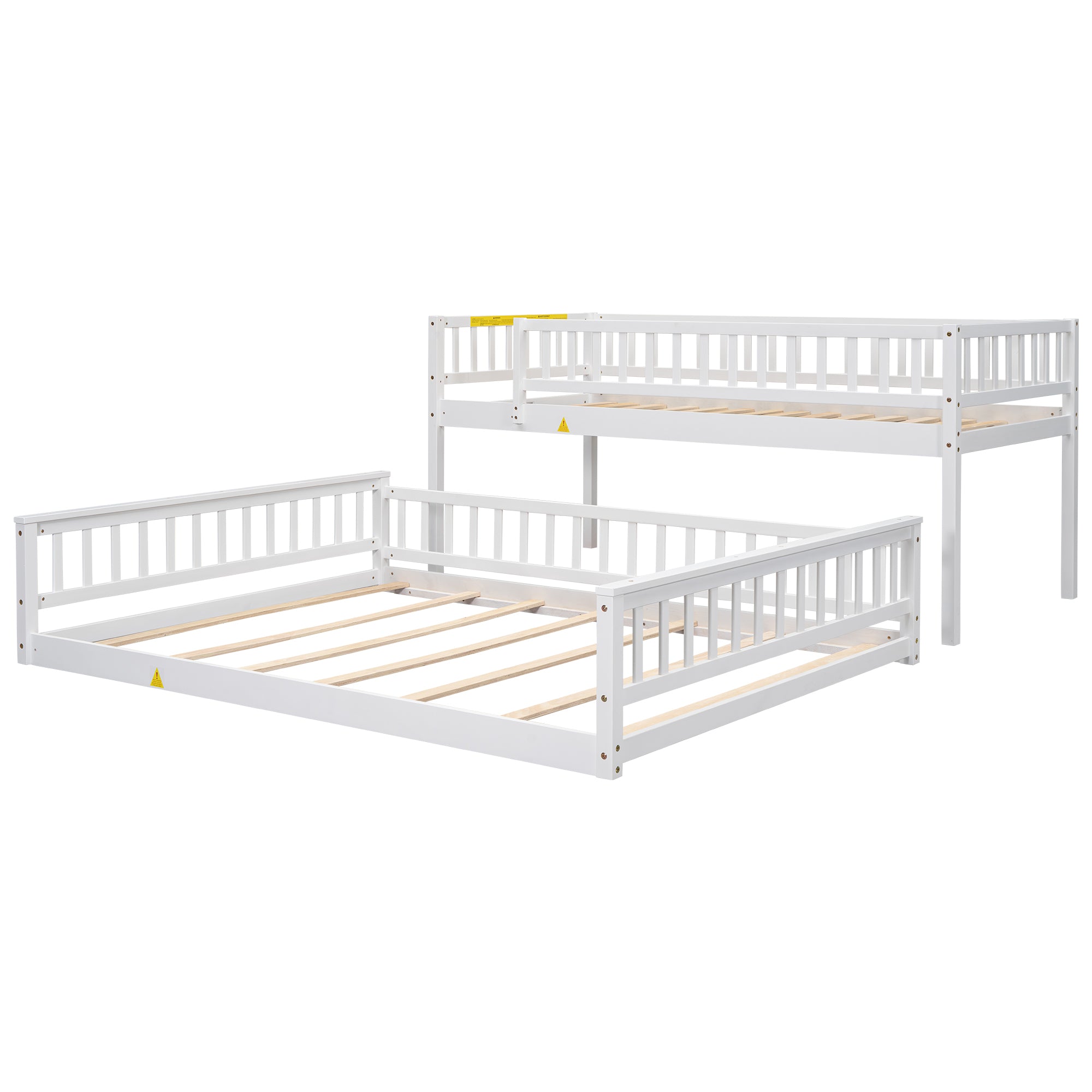 Twin XL over Queen Bunk Bed with Ladder, White — supplier product image 8