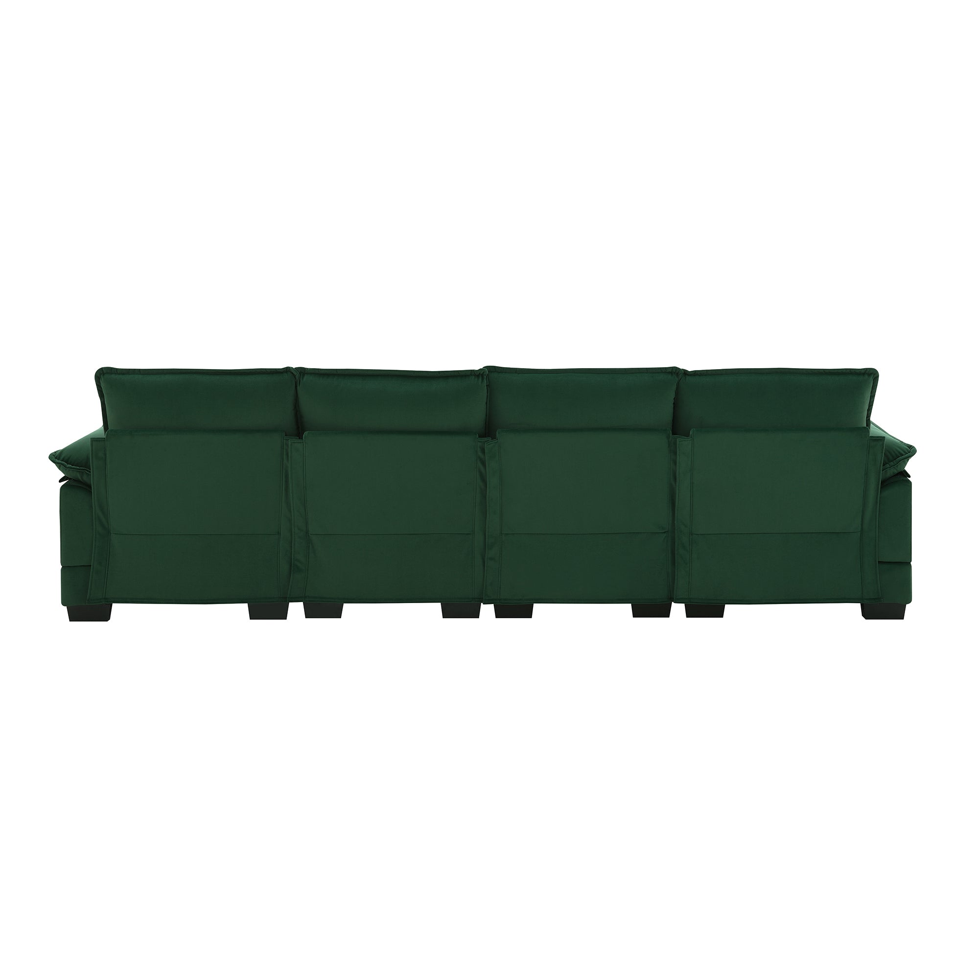 [VIDEO provided][New]110*55" Modern U-shaped Sectional Sofa with Waist Pillows,6-seat Upholstered Symmetrical Sofa Furniture,Sleeper Sofa Couch with Chaise Lounge for Living Room,Apartment,5 Color