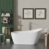 White artificial stone bathtub