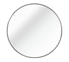 Black 16 Inch Metal Round Bathroom Mirror