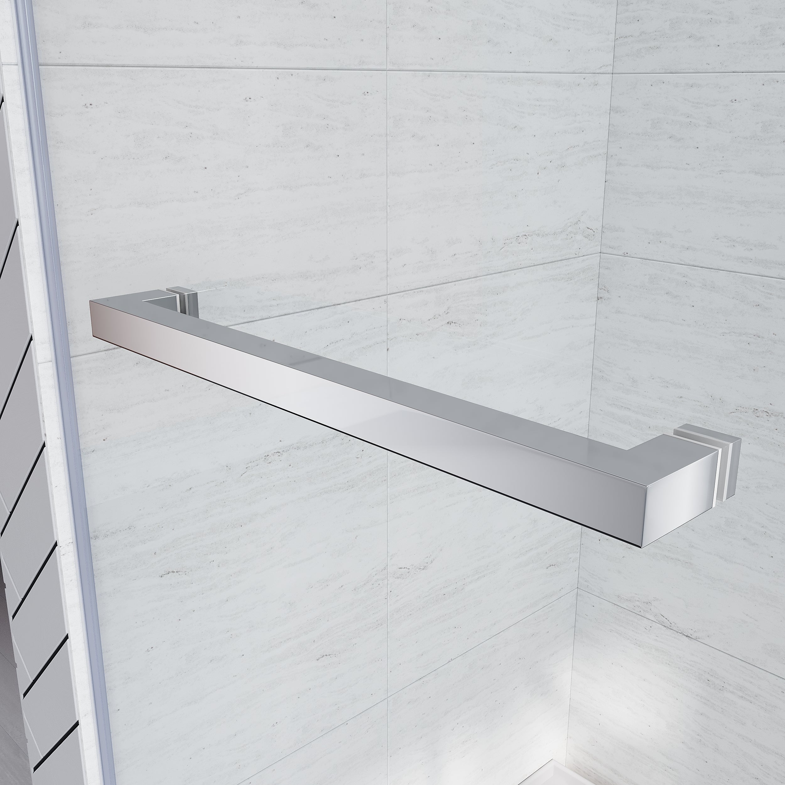 Frameless Bathtub Shower Doors 56-60" W x 62" H,Bypass Tub Glass Sliding Shower Doors,3/8(10mm) Thick Clear Tempered,Chrome