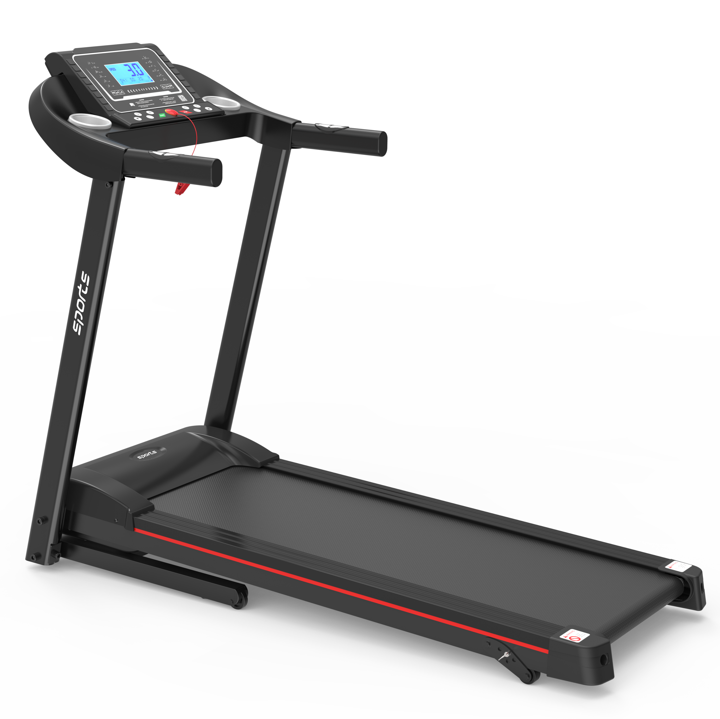 Fitshow App Home Foldable Treadmill with Incline, Folding Treadmill for Home Workout, Electric Walking Running Treadmill Machine 5" LCD Screen 250 LB Capacity Bluetooth Music