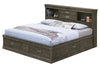 Elegant Gray Full Storage Bed