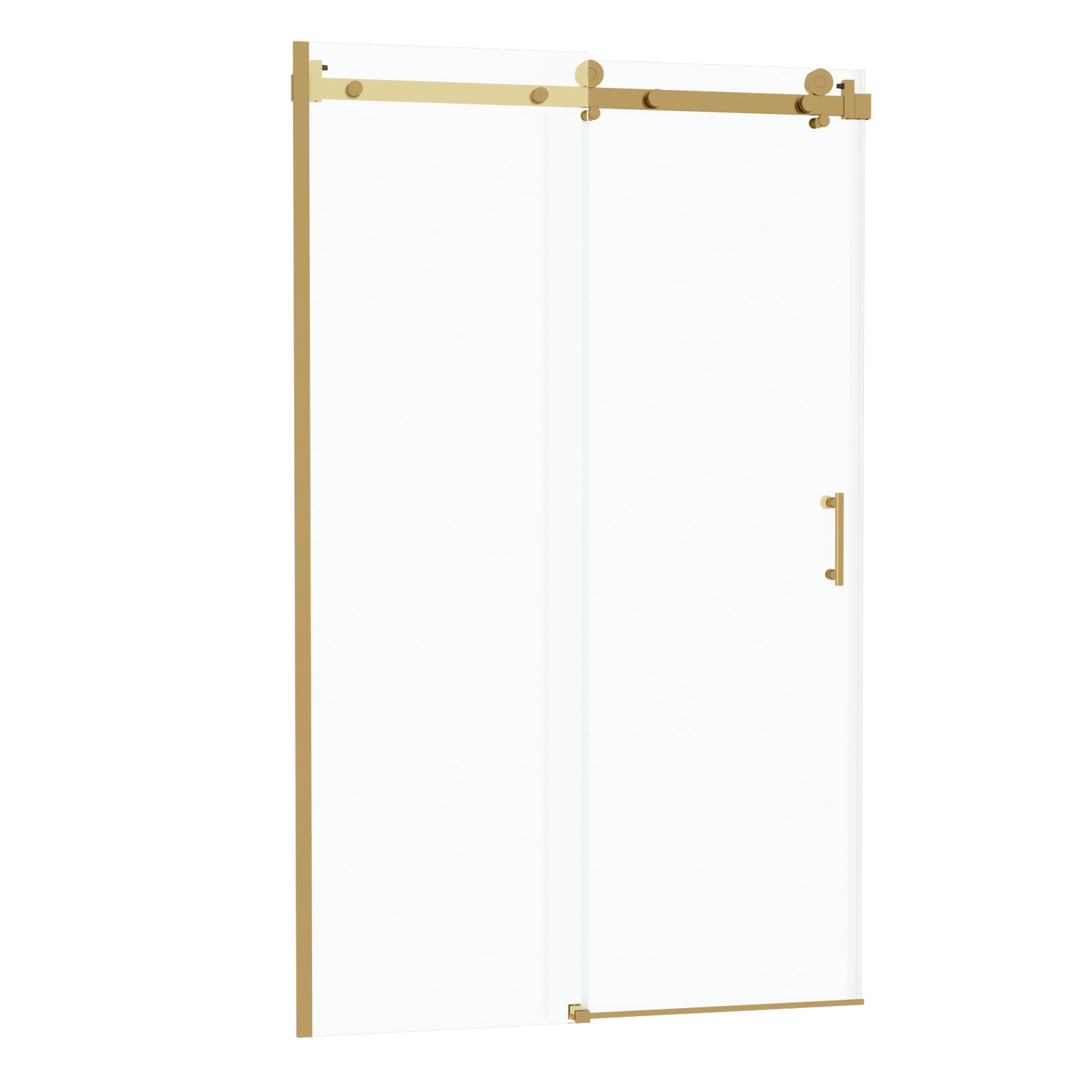 48 x 76 in Single-Slide Shower Door - 48 x 76 in / Brushed Gold view 2