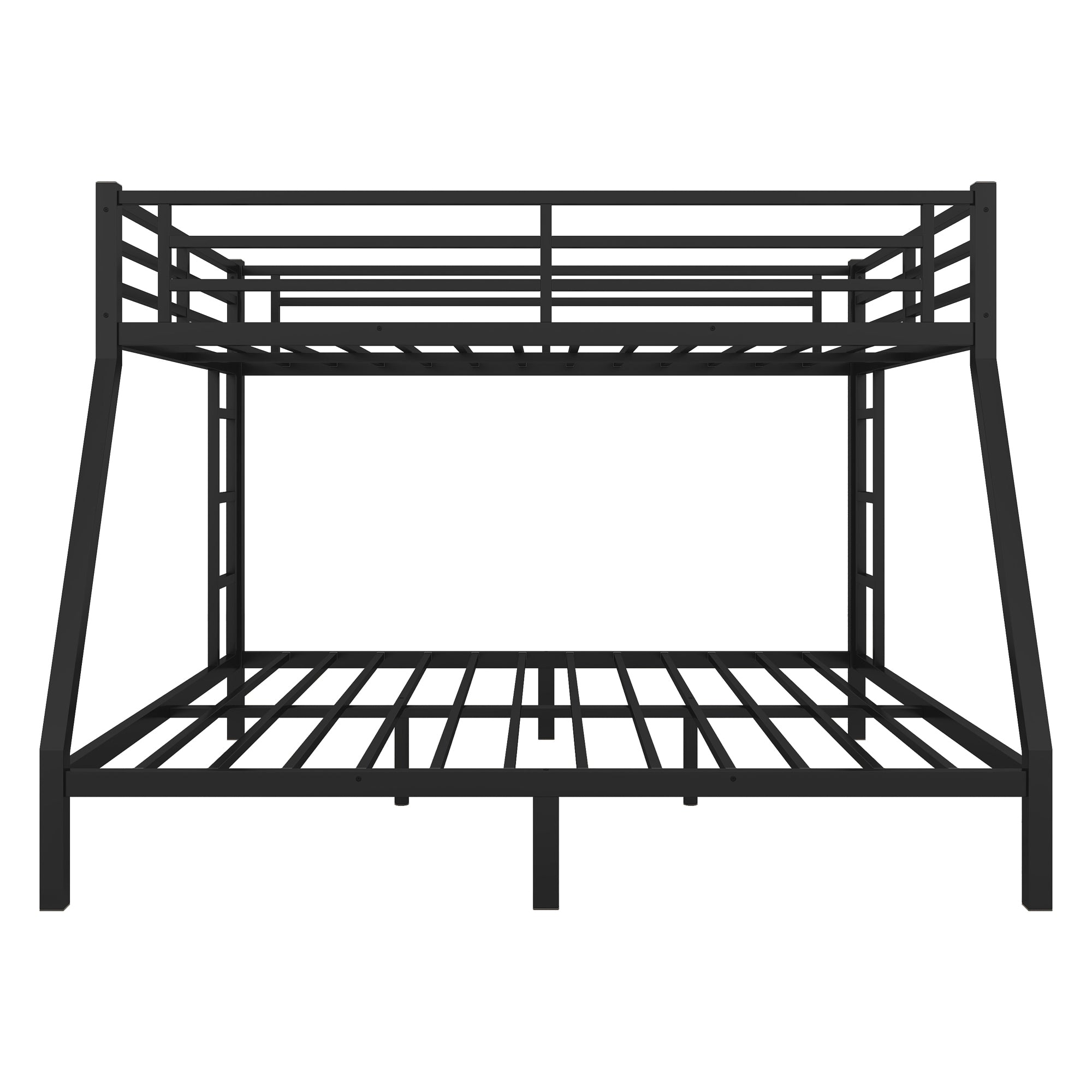 Metal Queen over King Bunk Bed for Teens and Adults,Space-Saving/Noise Reduced/No Box Spring Needed, Black