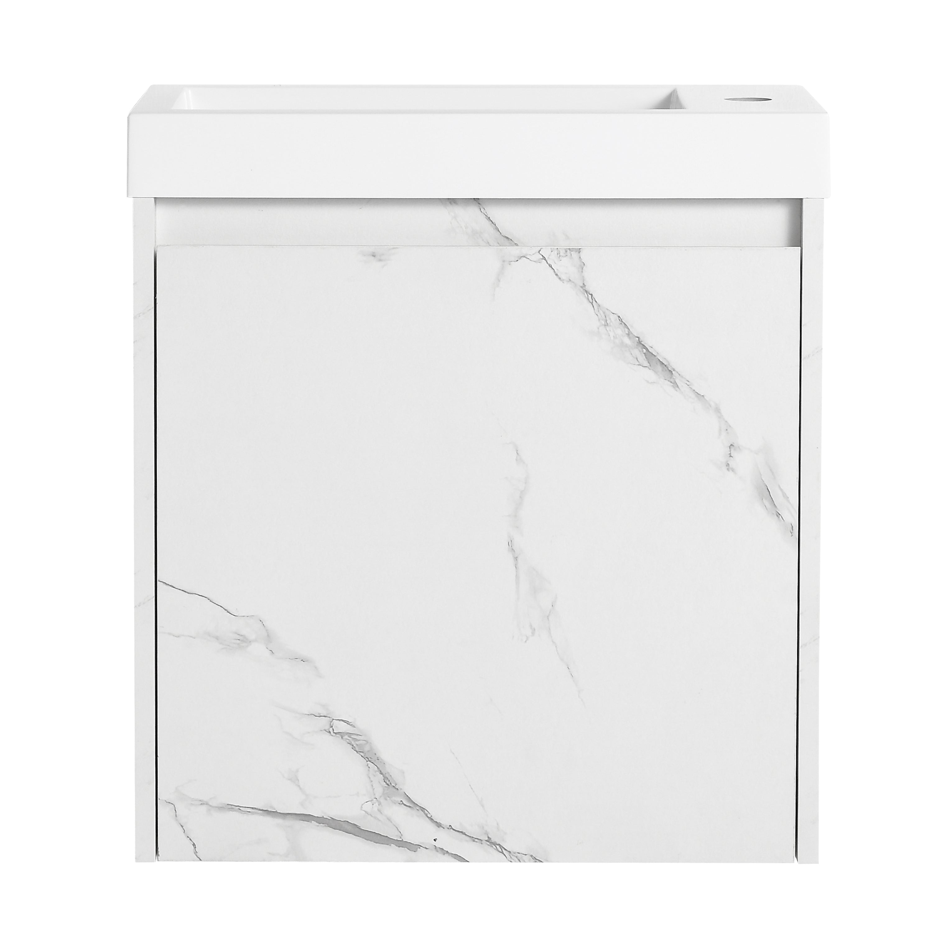 20'' Floating Wall-Mounted Bathroom Vanity with Resin Sink & Soft-Close Cabinet Door