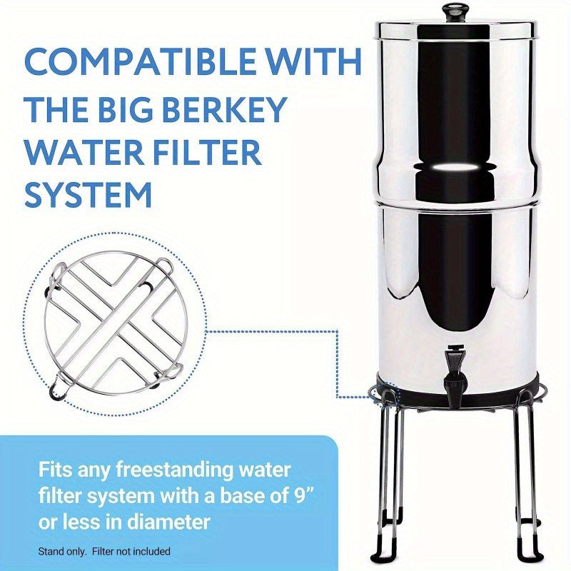 Ultra Tall Water Filter Stand for Berkey 8"H x 9"W Stainless Steel