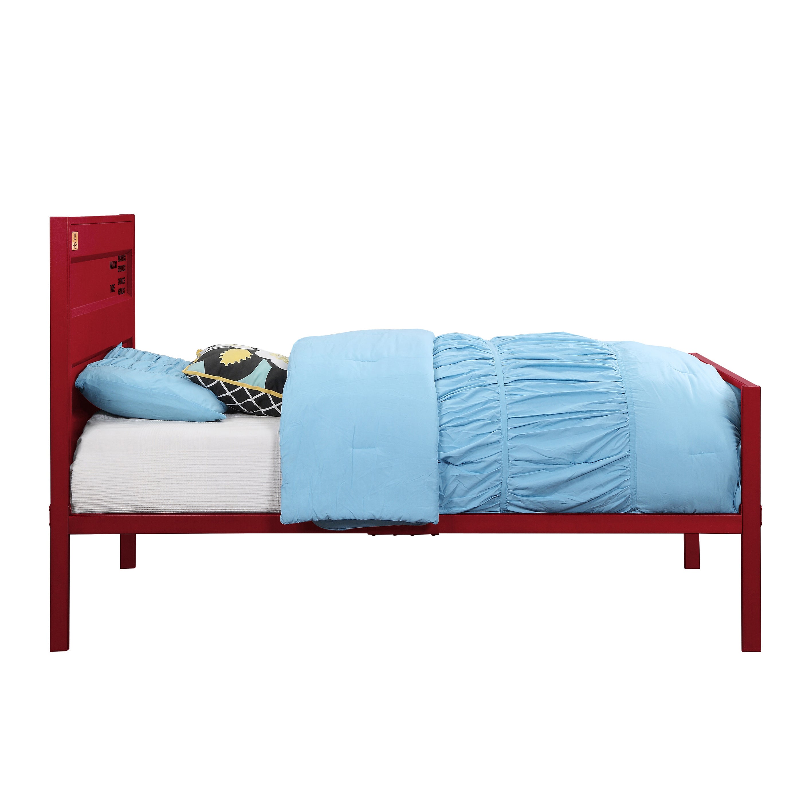 Red Twin Platform Bed