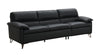 Eilene Black Top Grain Leather Sofa