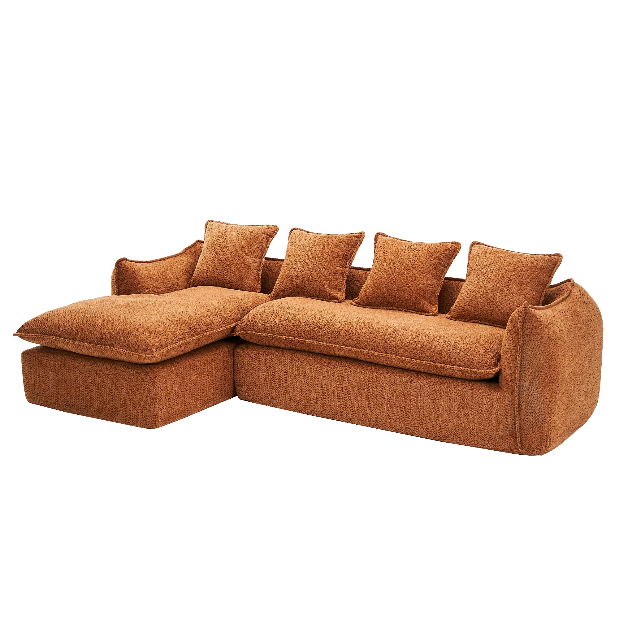 VIDEO provided  Sofa Deep Seat Sofa 3 Seater for Living Room Oversized Comfy Sofa L-Shape Sofa Couch with Chaise Home Furniture Sleeper Sectional Sofa for Apartment, Office Left Hand Facing