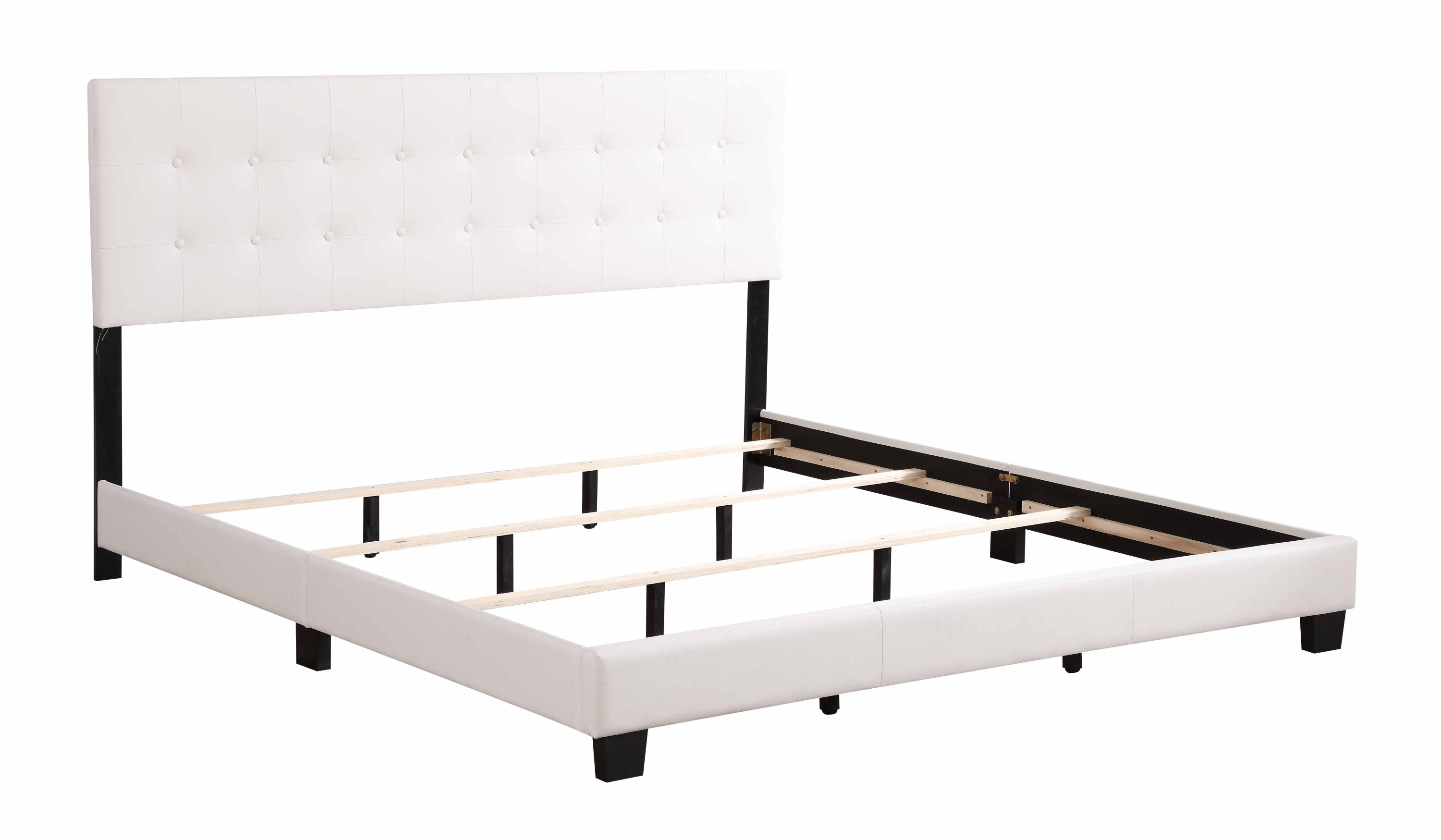 Contemporary White King Sized Bed