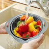 Strainer Mixing Bowl Stainless Steel Fruit Vegetable Washing Basket Drainer with Lid