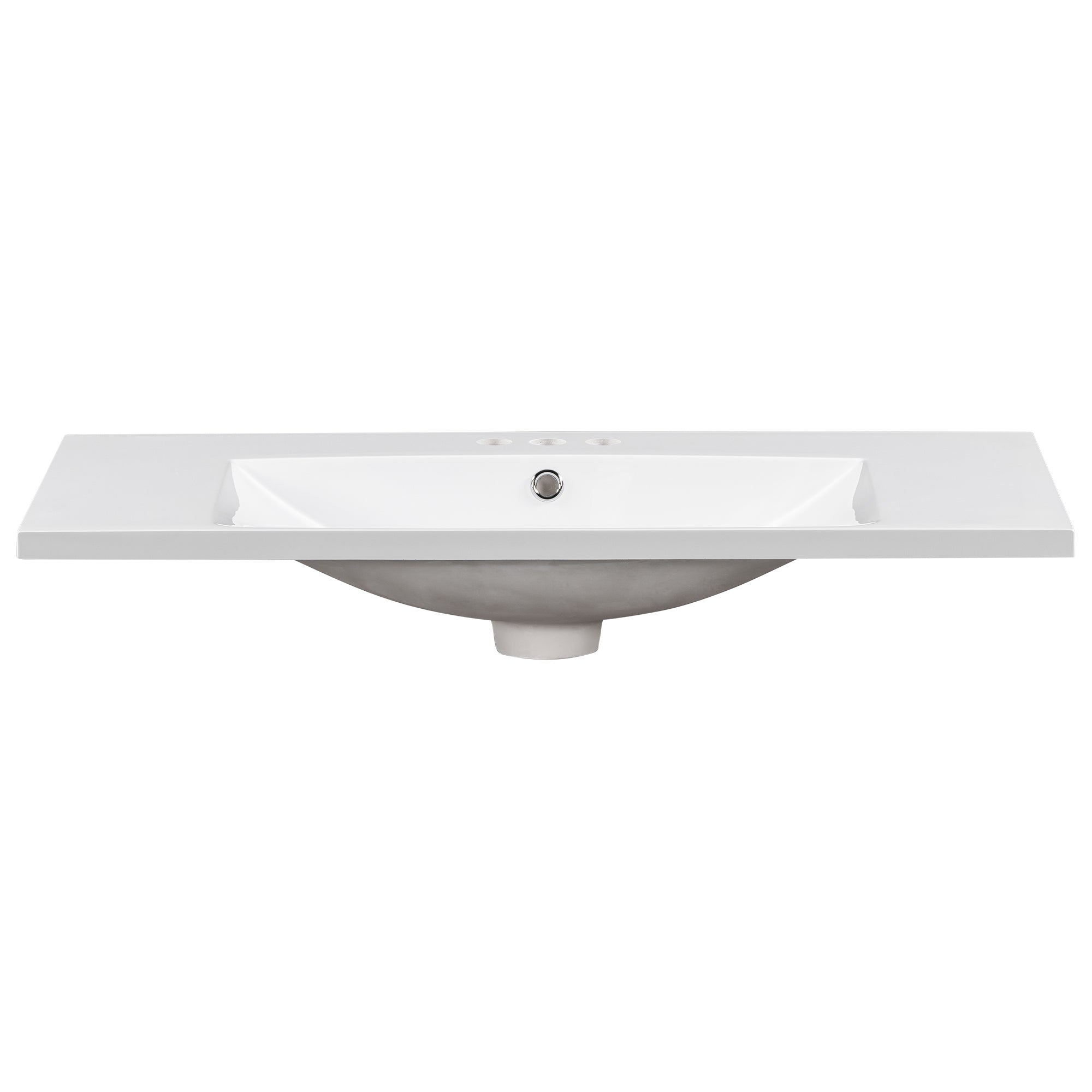 36" Single Bathroom Basin Sink, Vanity Top Only, 3-Faucet Holes, Resin (OLD SKU: WF310598AAK)