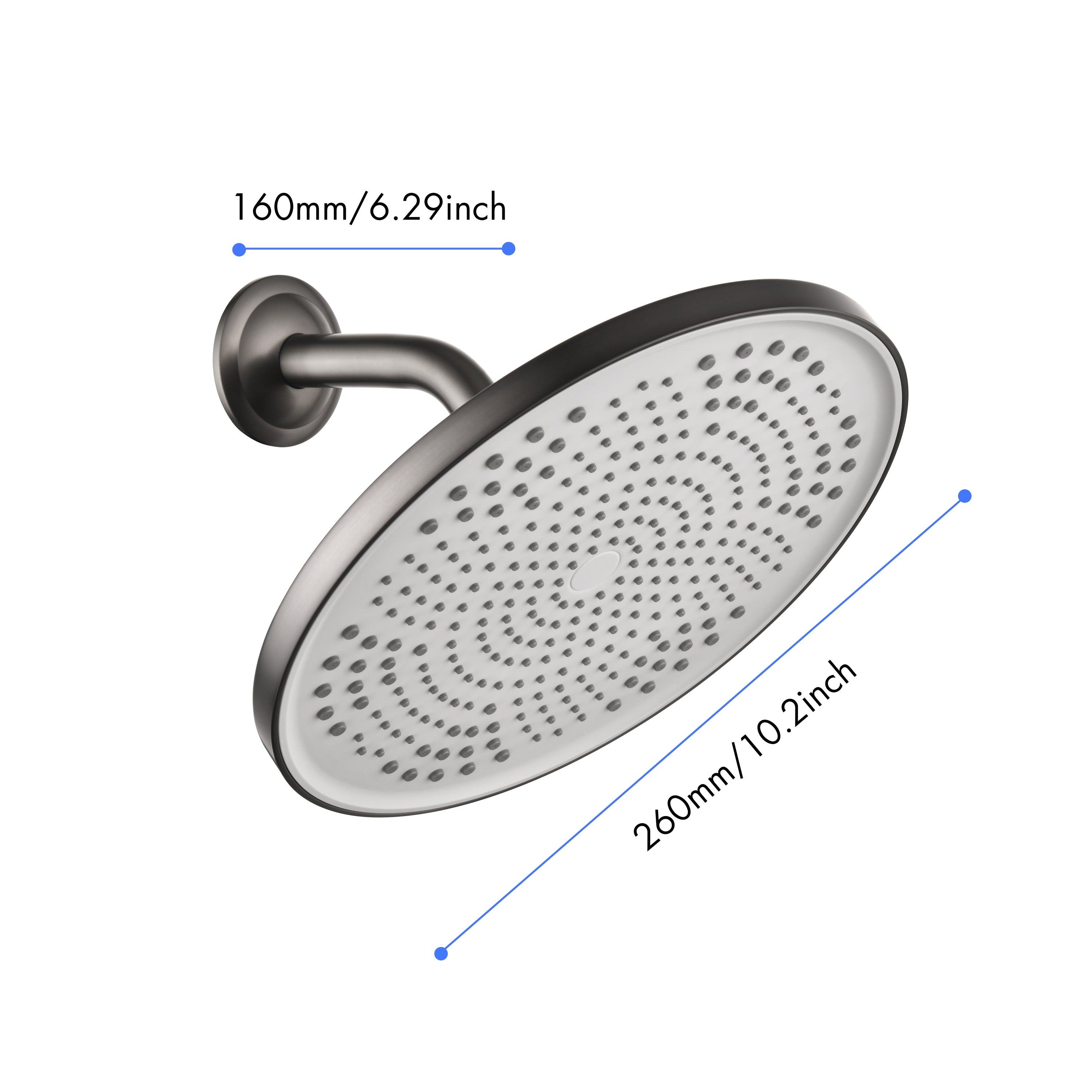 Shower Head - High Pressure Rain - Luxury Modern Look - No Hassle Tool-less 1-Min