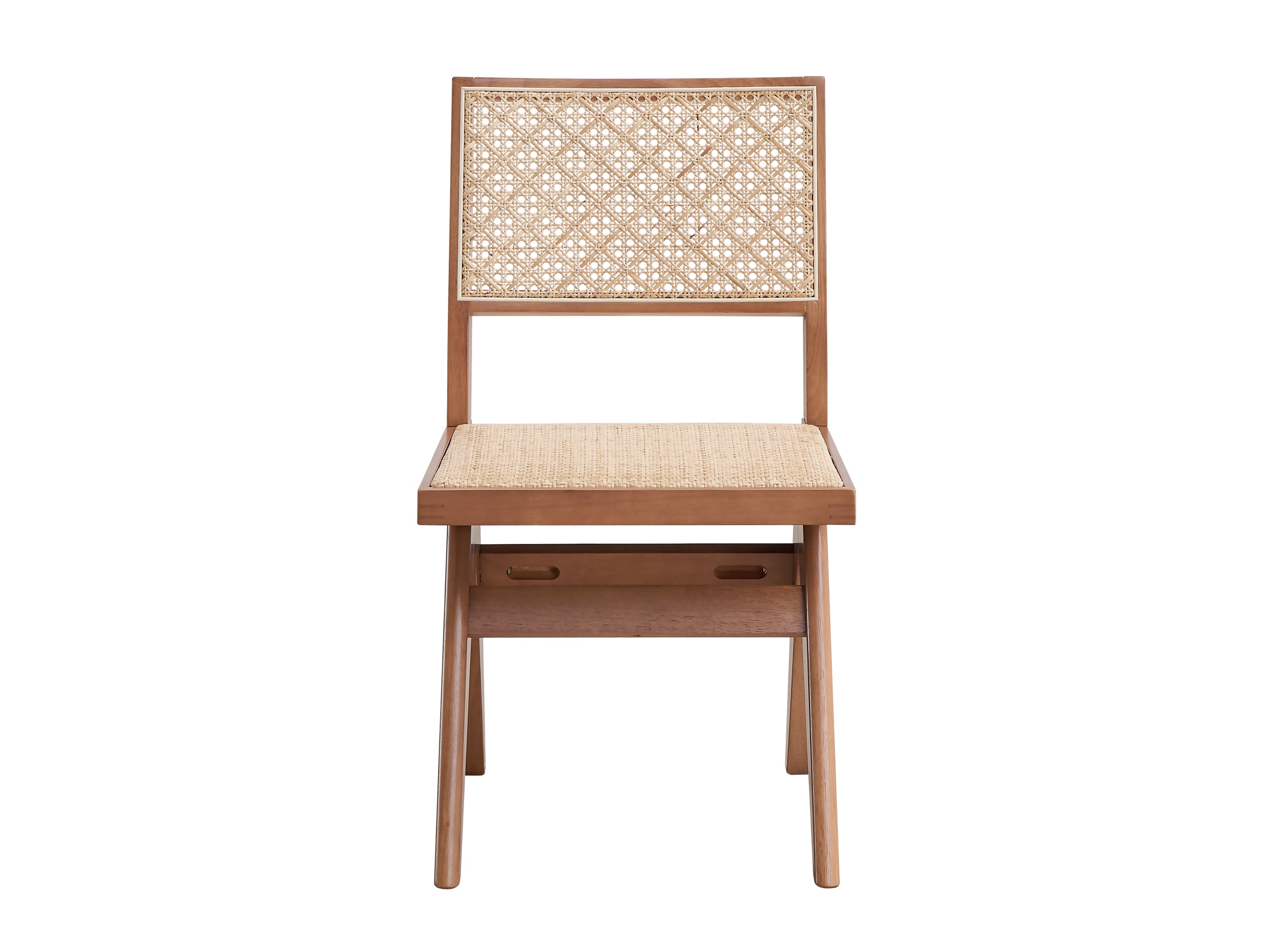 Velentina Rattan & Natural Finish Side Chair (Set of 2)