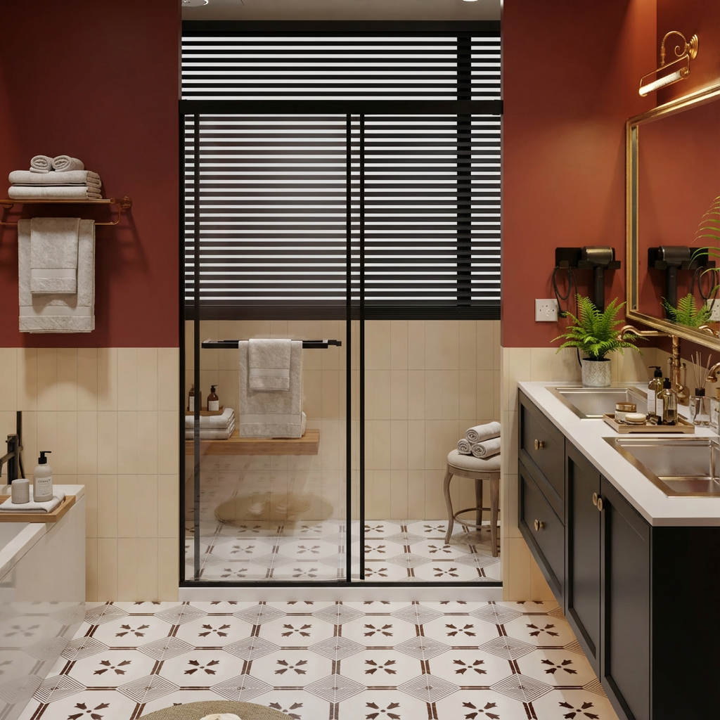 48-60 x 72 in Soft-Close Dual Sliding Shower Door - 48 x 72 in / Matte Black view 4