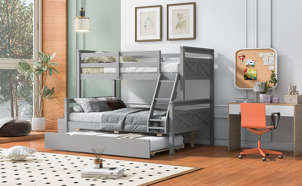 Separated twin and full platform bed configuration