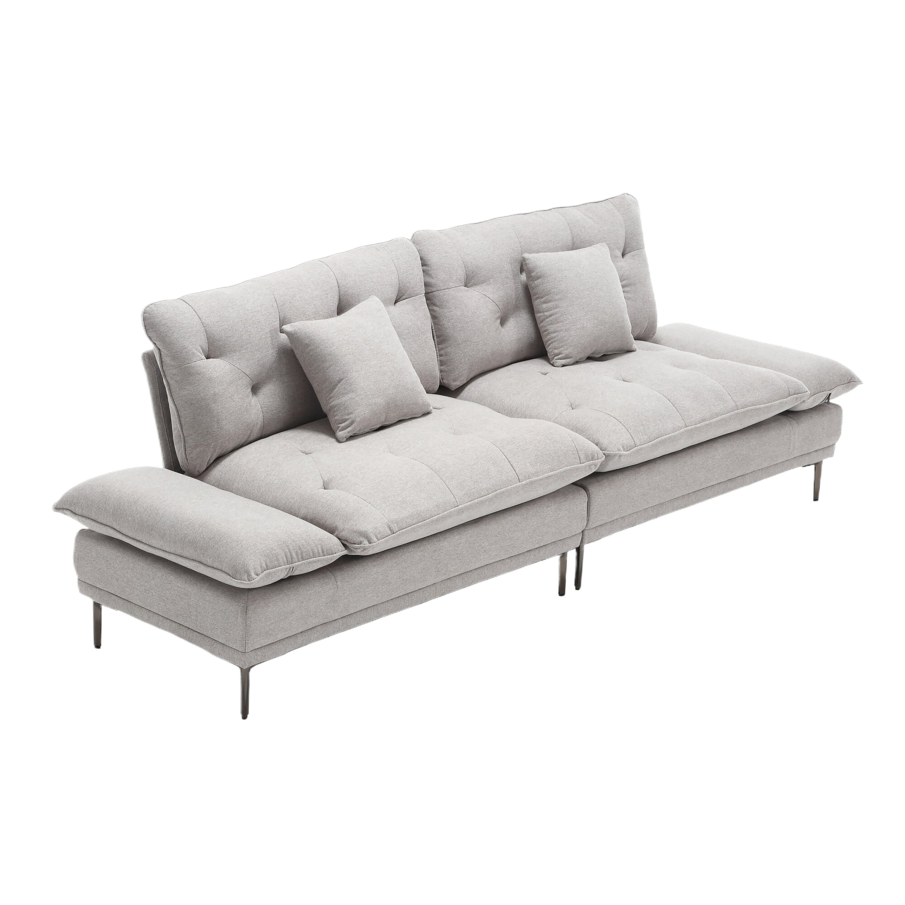 UNITED Linen Sofa , Accent sofa loveseat sofa with metal feet