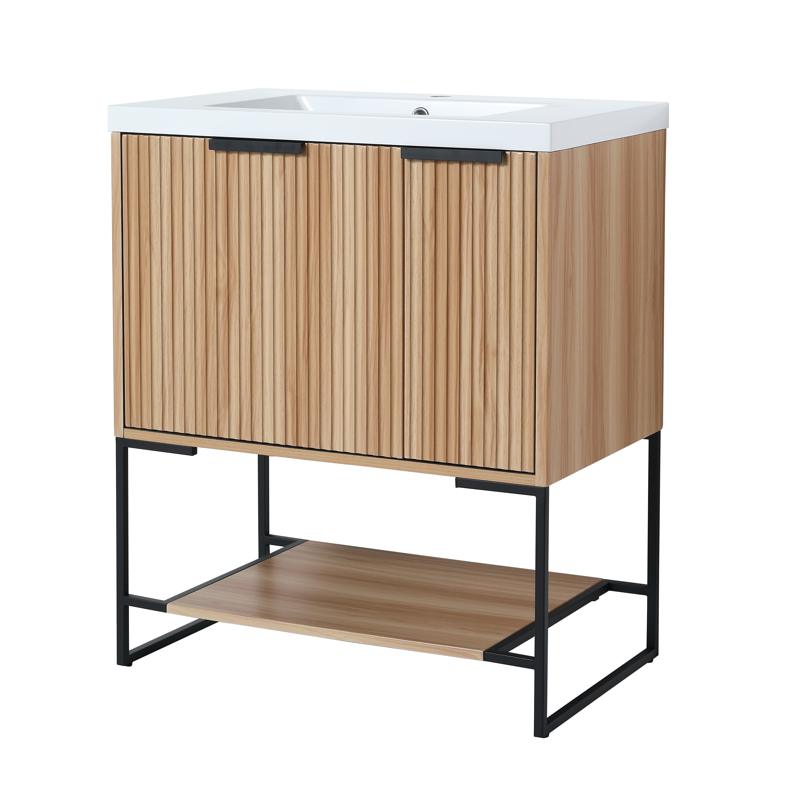 30 Inch Freestanding Bathroom Vanity With Resin Basin,30x18,(W99951318)