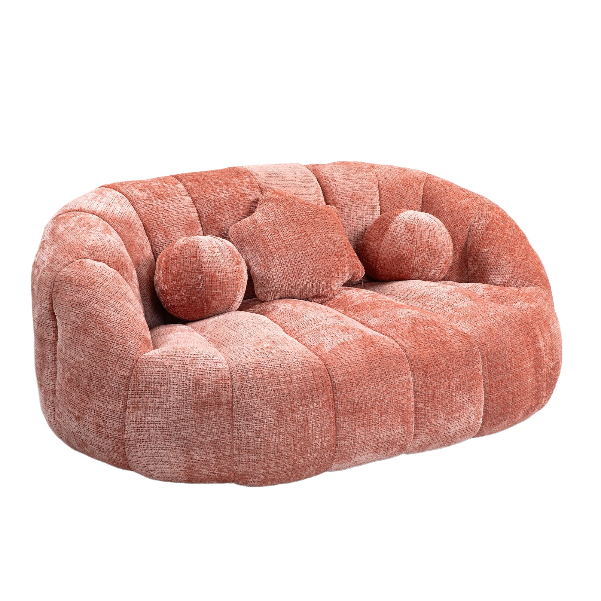 COOLMORE Bean Bag sofa Lazy Sofa Durable Comfort Lounger High Back Bean Bag Chair Couch for Adults and Kids, Indoor & Outdoor, Accent Floor Soft Lounge Chair (Pink chenille)